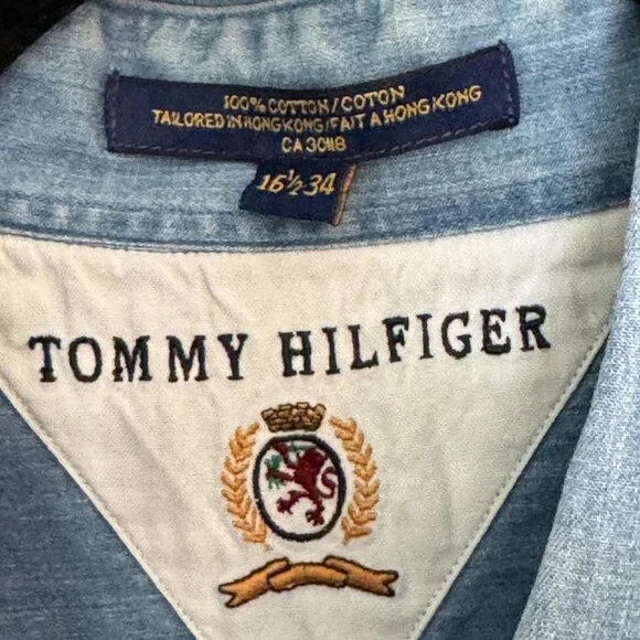 Tommy Hilfiger XL Denim Crest Shirt Vintage Y2K Style Bundle to save 20% - Picture 6 of 7
